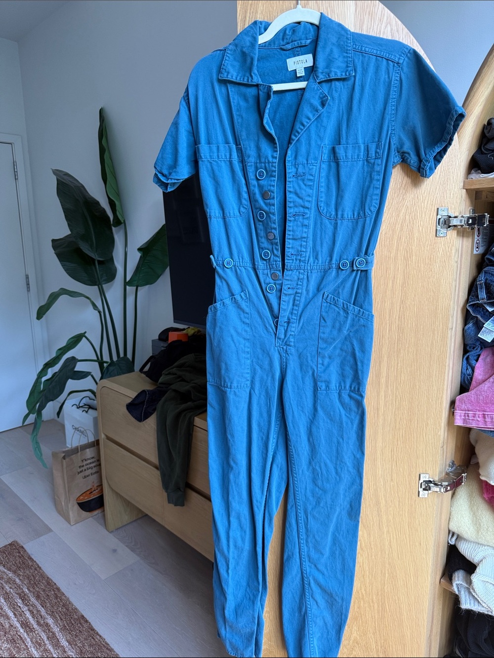 Blue Utility Jumpsuit